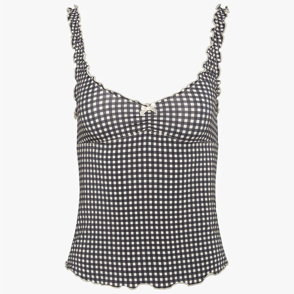 WEWOREWHAT Gingham Lettuce Edge Tank NWT Size S - Picture 3 of 3